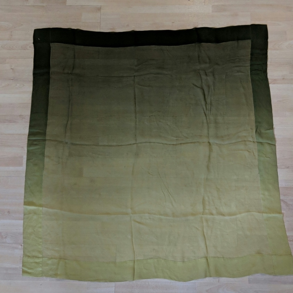 Sheer chiffon scarf in greens.